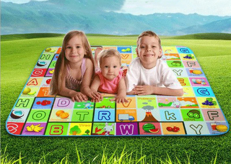 1pc Baby Play Mat 120*90cm Children Picnic Mat Waterproof Outdoor Indoor Carpets Gift Educational Kids Rug Activity Game Gym Toy