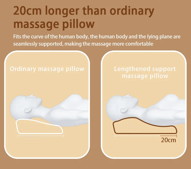 Electric Massage Neck Pillow Shiatsu Head Cervical airbag Ttraction Body Back Waist Massager Car with Heating Vibrating Massage