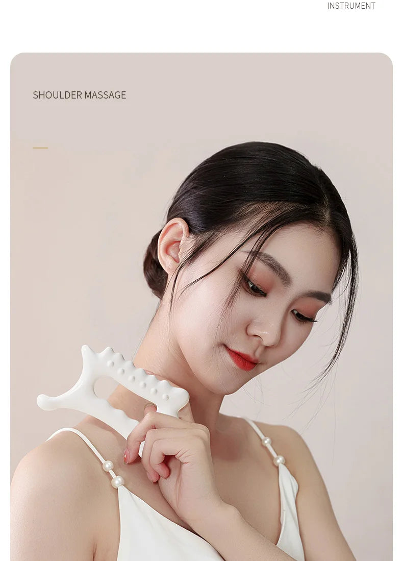 Body Shaping Non Ceramic Facial Muscle Pulling Eye Acupoint Massage Stick Body Sculpture Meridian Brush Stomach Pushing Scraper