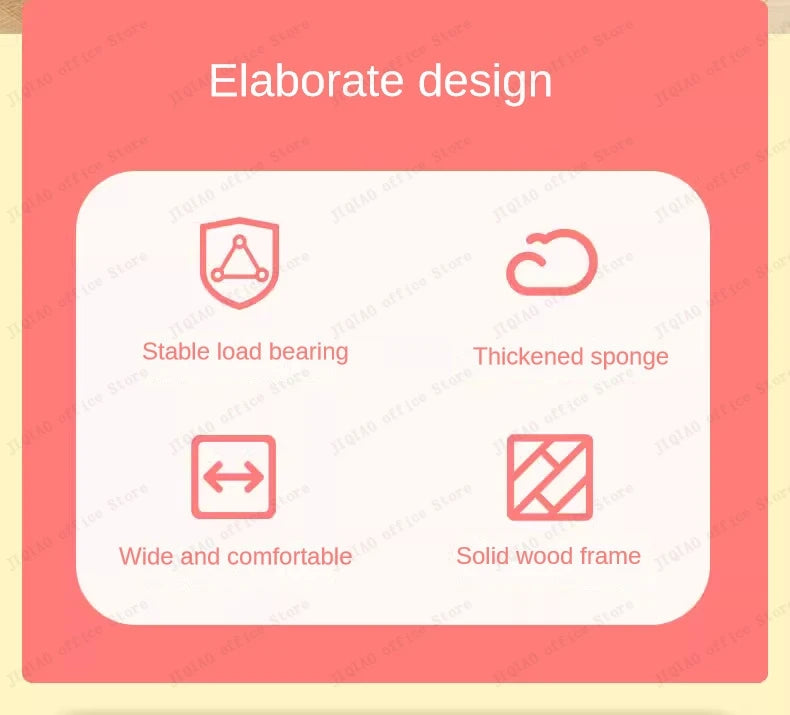 Children's Sofa Lazy Sofa Cute Chair for Living Room Rotating Cartoon Rabbit Ears Chair Leisure Reading Chair Chair with Back