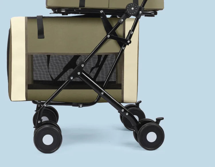 New Multi-layer Pet Strollers Universal for Cats and Dogs Detachable and Detachable Trolley for Pets in Large Space Pet Products