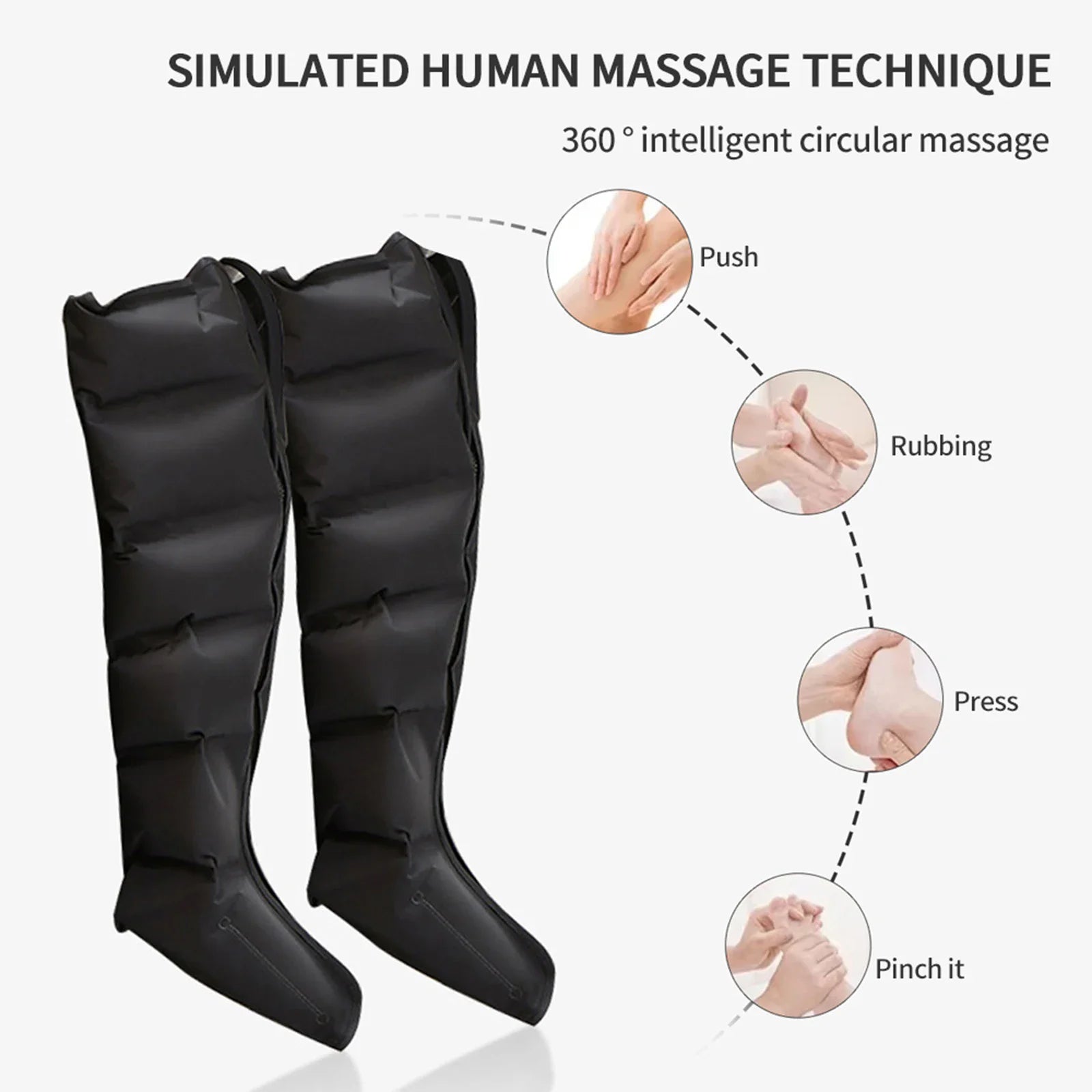 NEW Pressotherapy Air Compression Foot Massager Leg Recovery Boots Lymphatic Drainage Machine Relax Physiotherapy 6 chambers