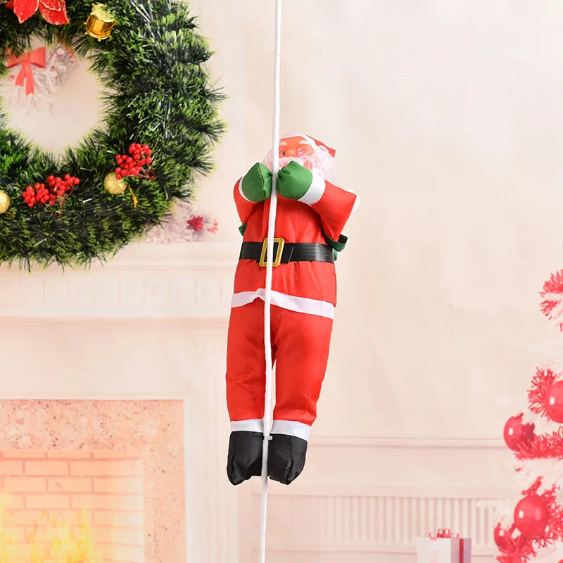 Christmas Santa Claus Climbing Ladder Doll Christmas Tree Hanging Decoration Indoor Door Wall Christmas Pendant New Year Gifts