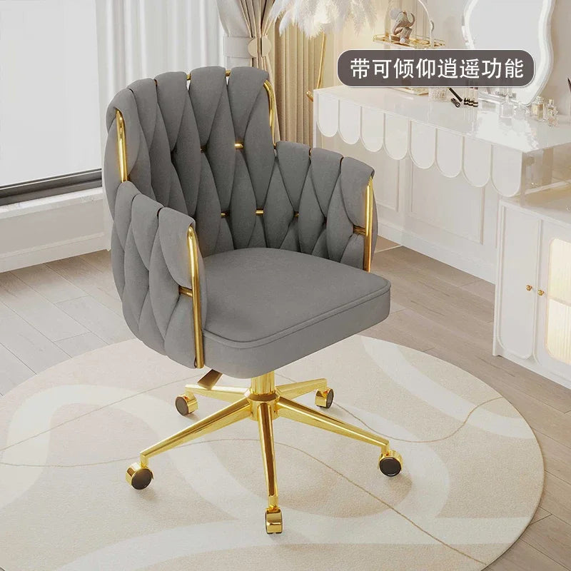 Study Throne Office Chair Vanity Modern Ergonomic Luxury Nordic Office Chair Designer Relaxing Sillas De Oficina Salon Furniture