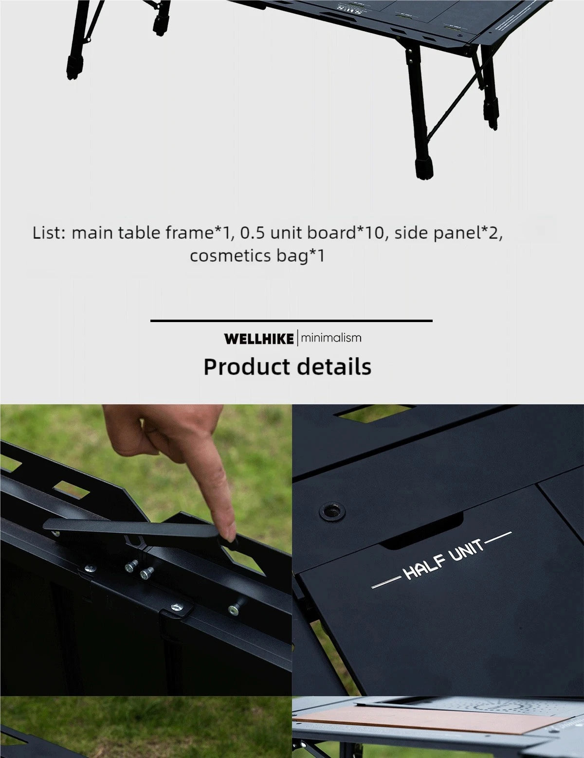 Outdoor SWS Five Unit IGT Table 5 Multi functional Folding Aluminum Alloy Height Adjustable Table