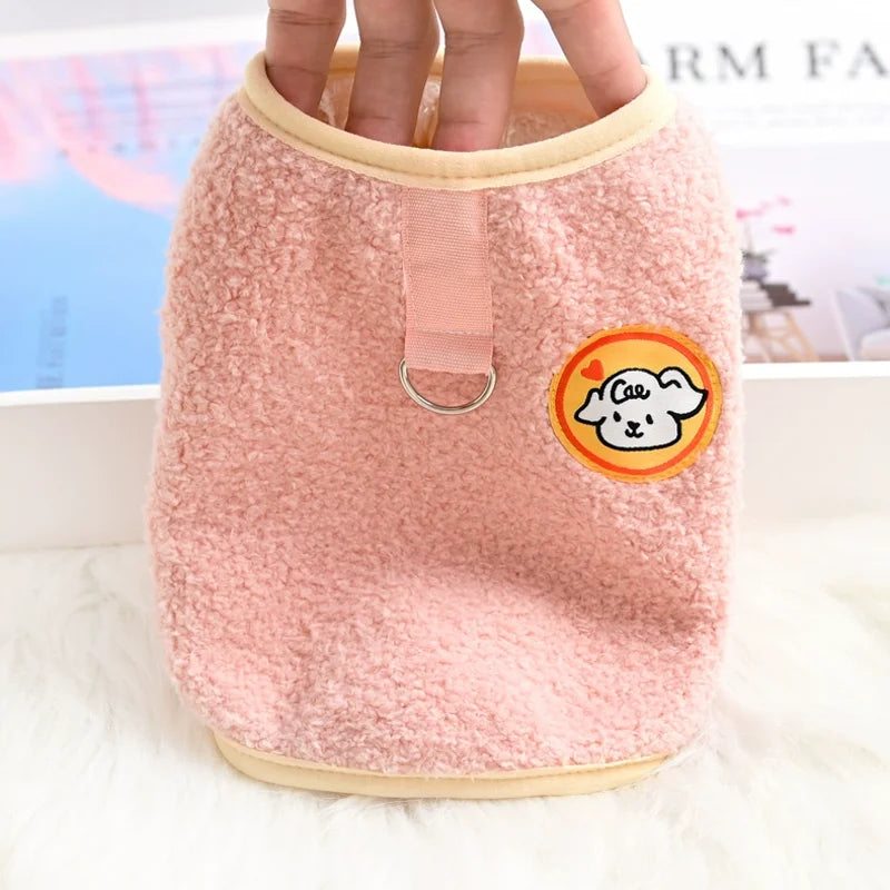 Soft Fleece Dog Jacket Winter Dog Clothes Chihuahua Pet Coat French Bulldog Vest Dog Apparel for Small Dogs Puppy Warm Clothes