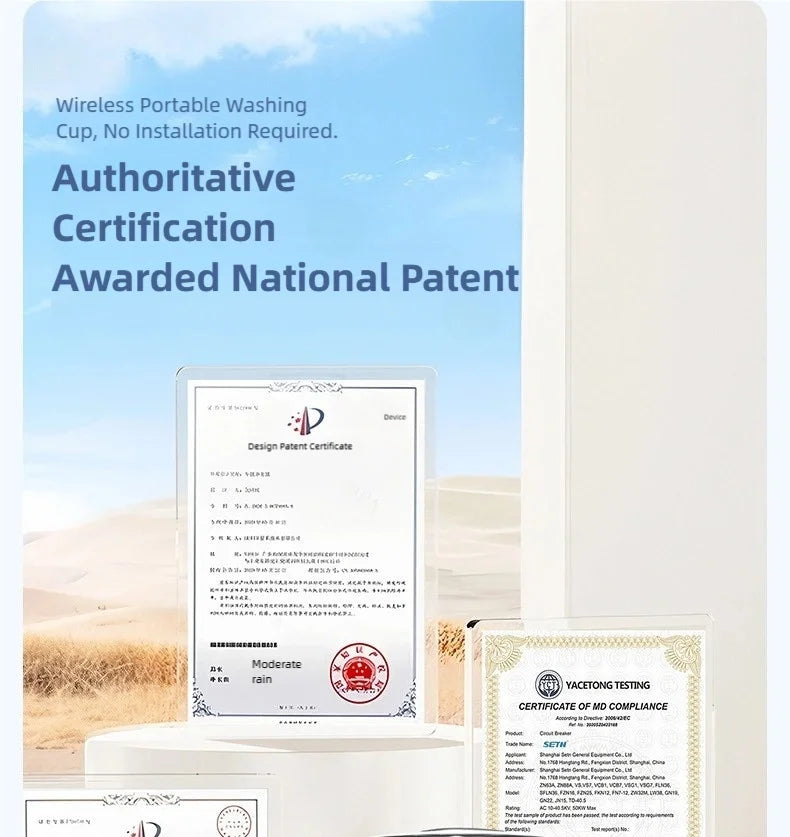 Cordless 1.5L Mini Washer 3600mAh Dual Speed Adjustable for Traveling Socks Underwear Portable Clothes Washing Cups