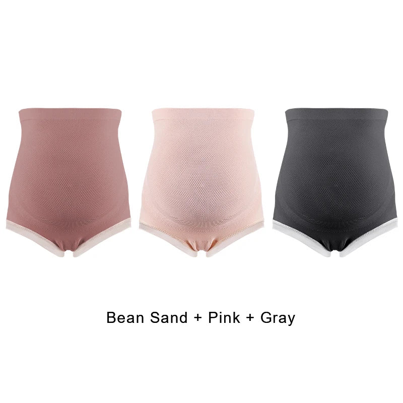 3PCS Maternity Panties High Waist Pregnant Panties Adjustable Belly Support Briefs for Pregnant Women Lace Solid Cozy Intimates