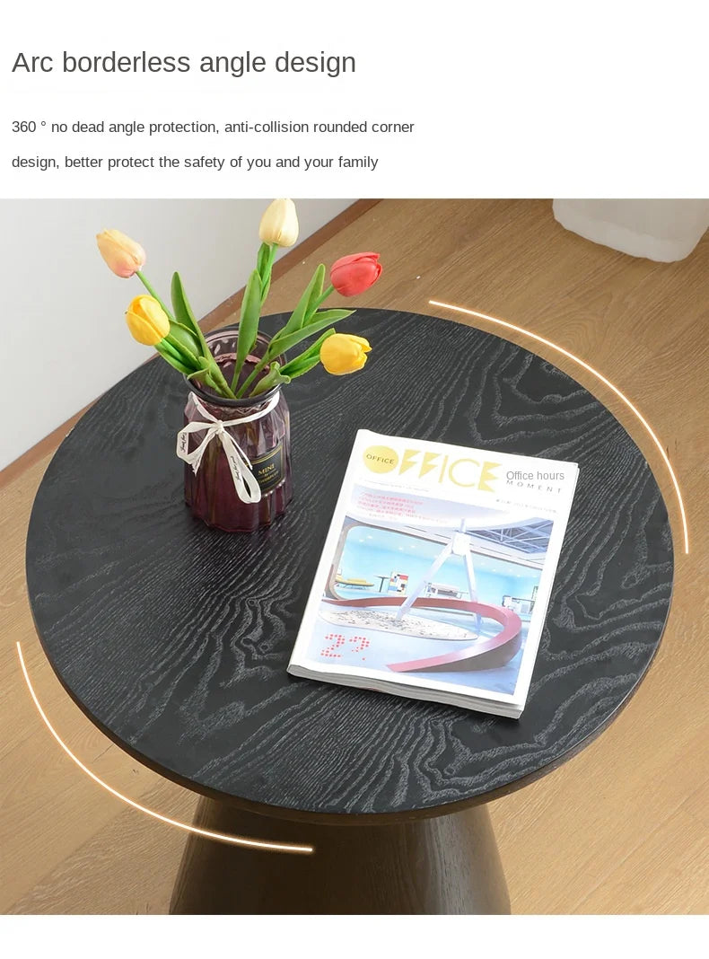 Modern Solid Wood Small Round Table Coffee Table Living Room Furniture Sofa Side A Few Simple Negotiation Table Coffee Table New