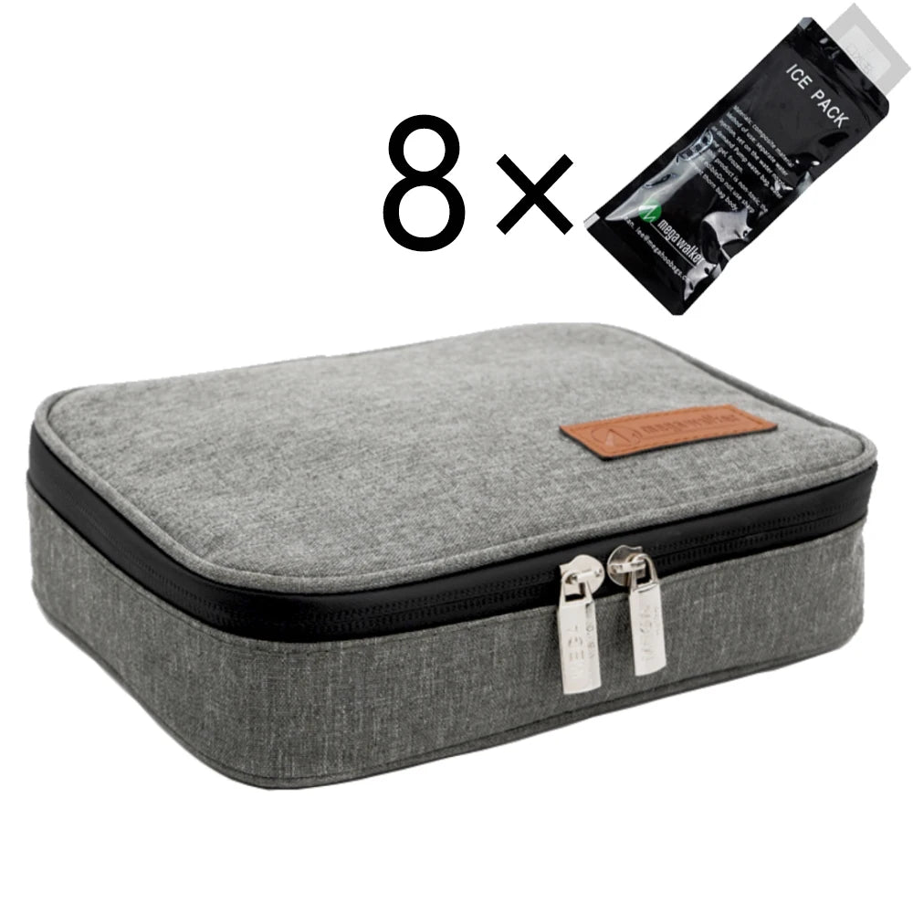 mega Insulin Cooler box Middle-sized bag Portable Insulated Diabetic Insulin Travel Case Nylon Fabric Aluminum Foil ice bag