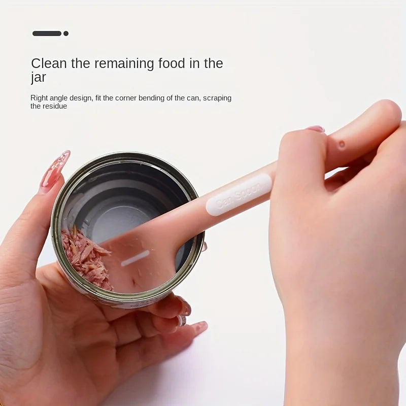 1 Piece of Cat Canned Spoon, Dog Wet Food, Pet Feeding Mixing, Long Handle Cat Spoon, Canned Opening, Pet Canned Spoon