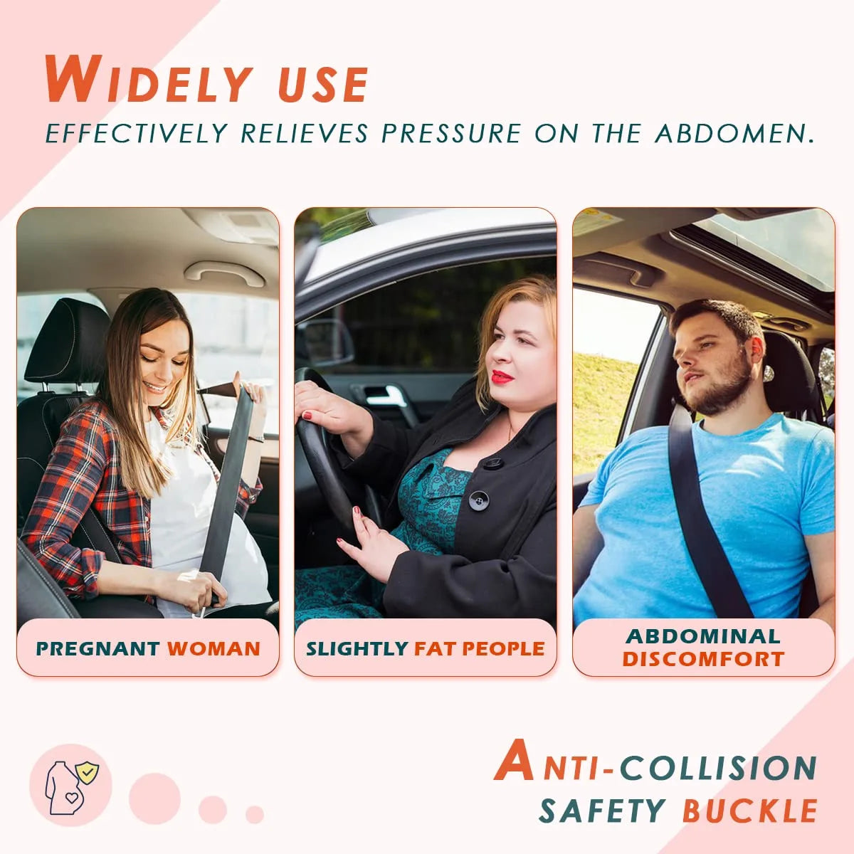 Pregnant Car Seat Belt Adjuster Comfort and Safety for Maternity Moms Belly Pregnancy seat belt Pregnant Woman Driving Safe Belt