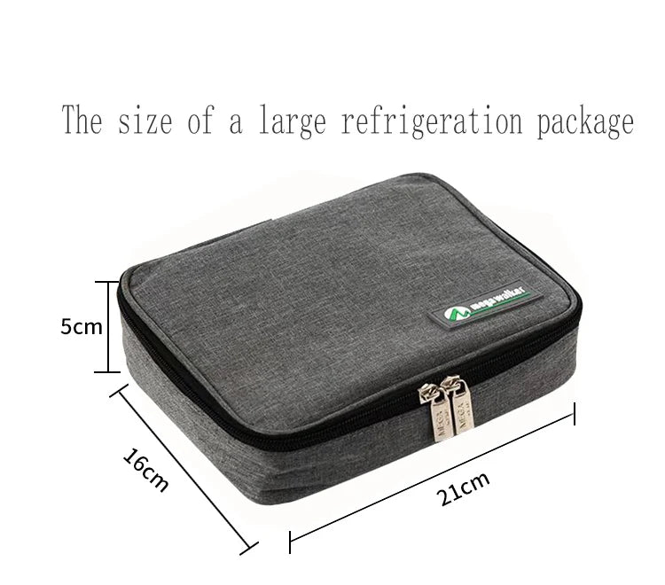 MegaWalke Insulin Cooler Bag Portable Insulated Diabetic Insulin Travel Case Cooler Box Bolsa Termica  Aluminum Foil ice bag