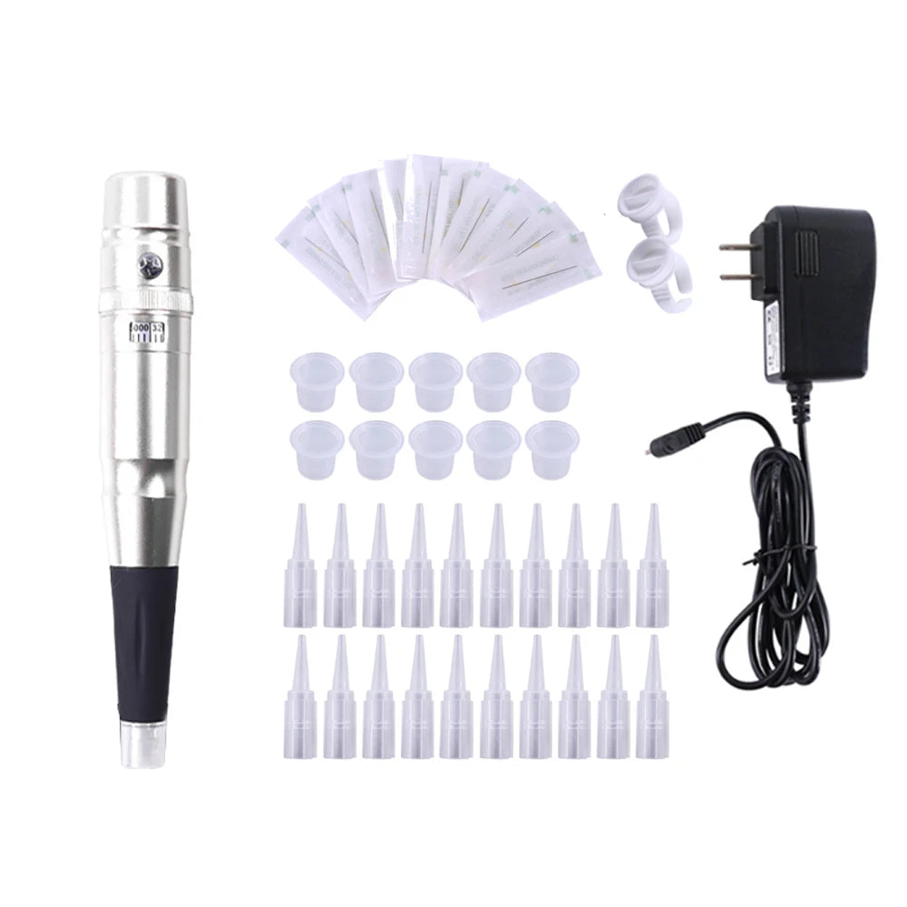 Permanent makeup Machine Rotary Tattoo Machines Pen Semi-PMU pens Eyebrow Lip Piercing Gun Tatuagem Microblading Supplies Kit
