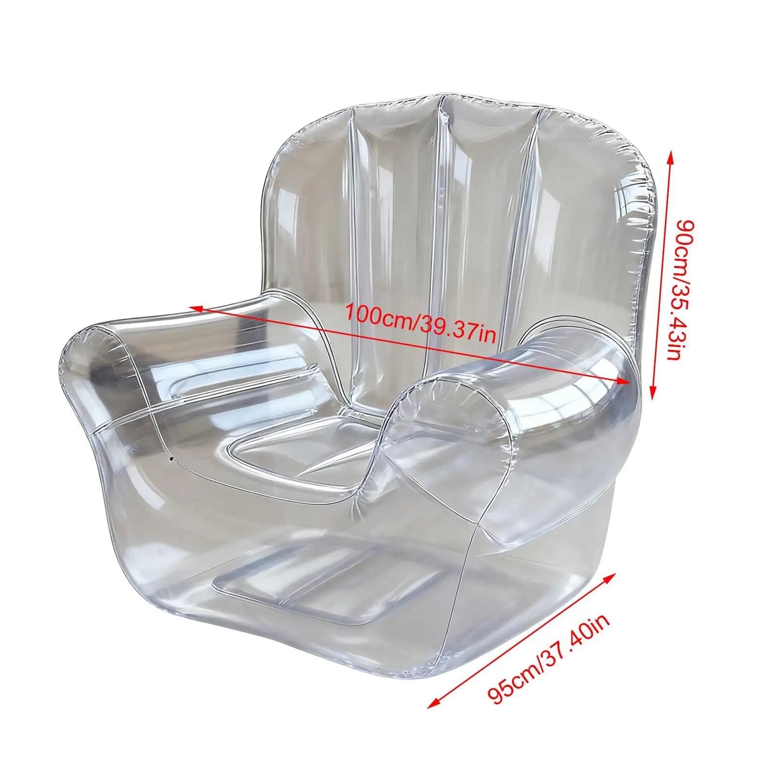 Inflatable Chair Inflatable Air Sofa Outdoor Chair Ergonomic Transparent Sofa Couch Furniture for Bedroom Travel Poolside