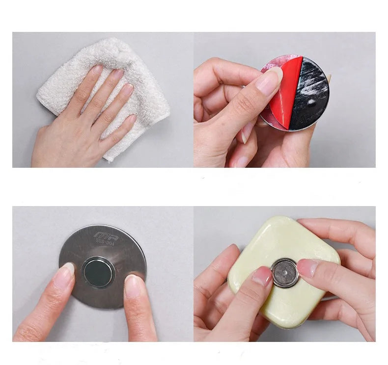 Perforation-free Wall Mounted Magnet Bathroom Magnetic Soap Holder Universal Soap Storage Rack Bathroom Soap Holder supplies