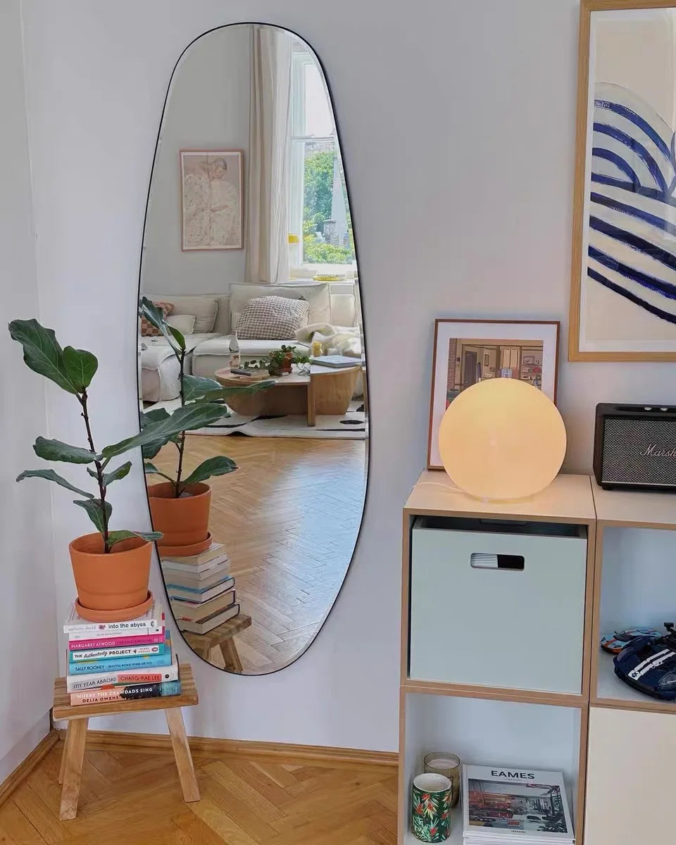 Long Mirror Vintage Floor Mirrors Accessories Store Entrance Hall Mirror for Handbag Paint for Table Decoration Items Live Miror