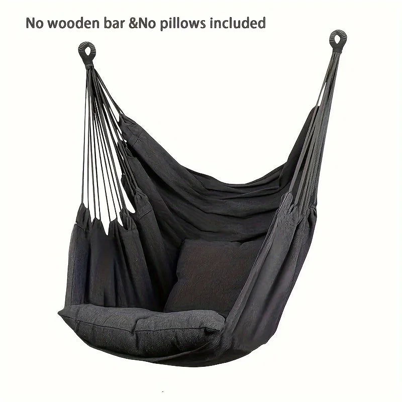 1pc Handwoven Hammock Chair Swing, Fabric Hanging Chair for Indoor and Outdoor Use Sturdy and Comfortable