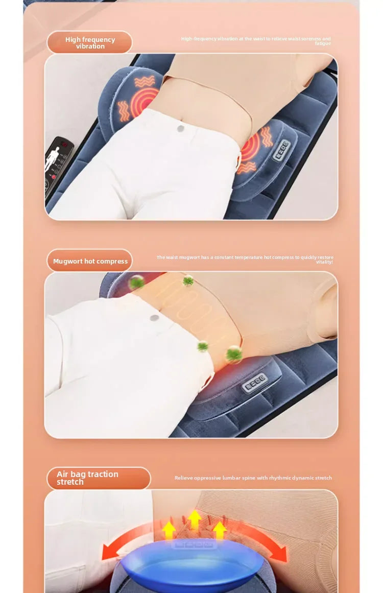 Cervical Massager Neck Waist Back Full Body Multifunctional Massage Cushion Home Recliner Electric Mattress