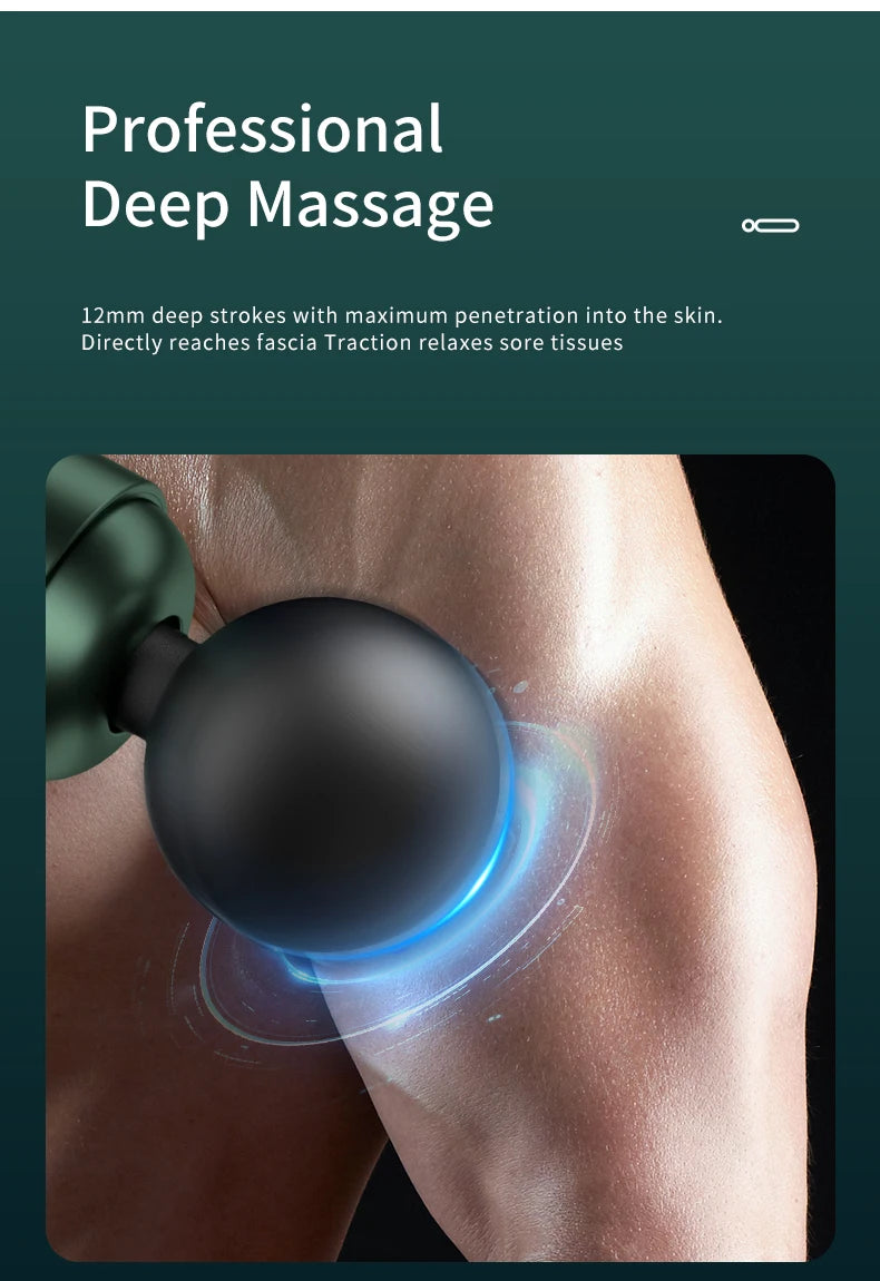 Massage Gun Muscle Relax Deep Tissue Massager Neck Massager Dynamic Vibrator Back Portable Handheld Display Fascia Gun Massage