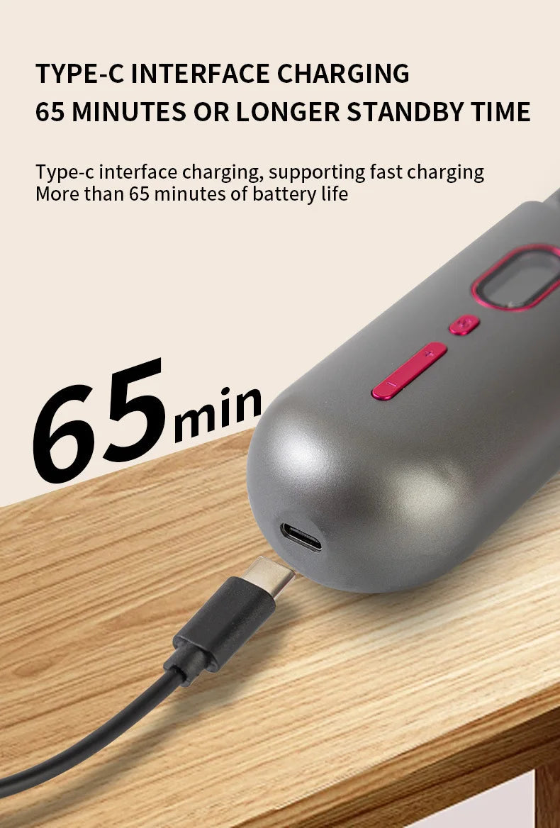 Household Wireless Portable Digital Negative Ion Straight Hair Comb TYPE-C Charging Roll Dual Purpose Straight Comb