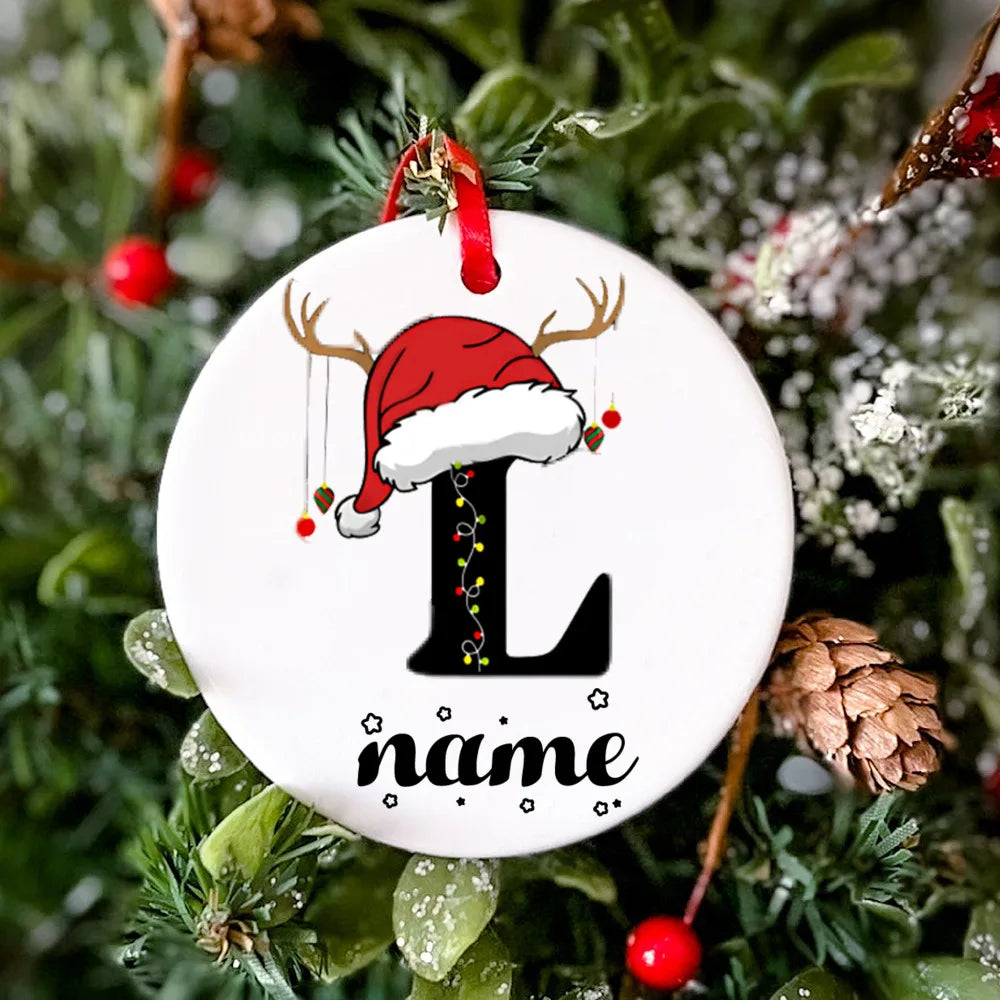 Personalized Christmas Ornament Custom Name Xmas Ornaments Baby Gift Photo Ornament Photography Accessories Holiday Decoration