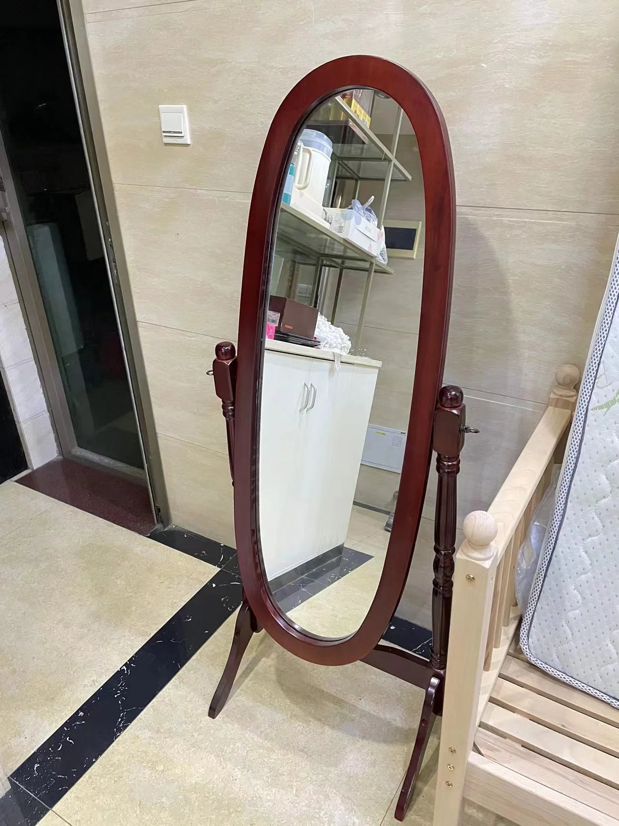 Standing Bed Room Mirrors Full Body Floor Nordic Design Long Mirrors Full Body Long Princess Espejos Decorativos Room Decoration