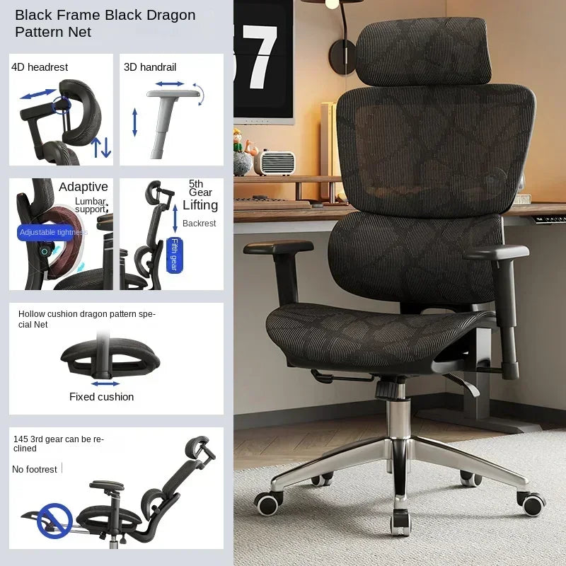 Ergonomic Chair Lumbar Computer Chair Home Comfort Sedentary Gaming Reclining Office Chair for Desk News Chaise Gaming Chair