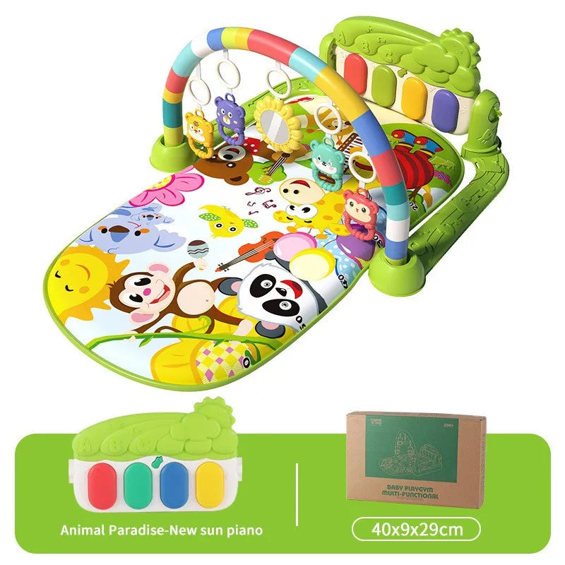Multifunctional Fitness Frame Baby Floor Mat, Educational Blanket Infant Play Rug, Gym Crawling Game, Girls Boys Game Gift