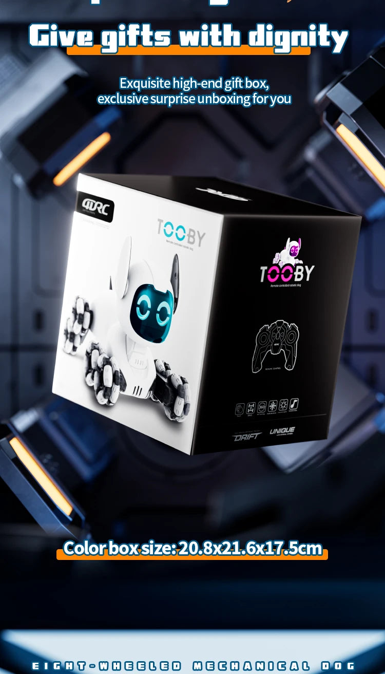 Y9 8WD RC Robot Dog Car Toy 2.4G Radio Remote Control Cars Touch-sense Music Stunt Drift Vehicle Electric Toy for Boys Kids Gift