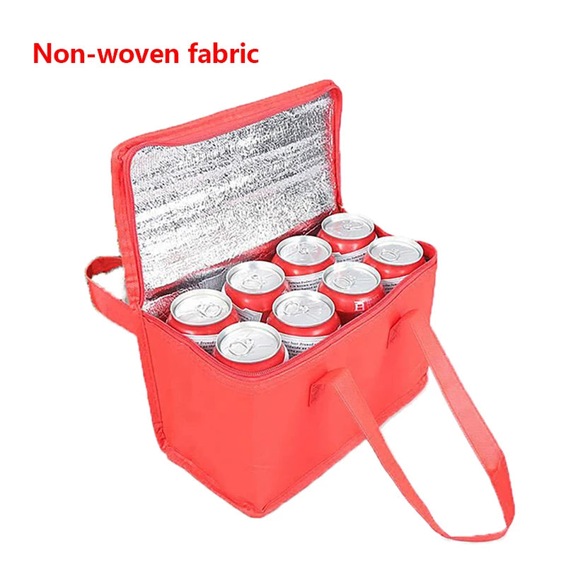 Portable Lunch Cooler  Beer Delivery Bag Folding Insulation Picnic Ice Pack Food Tote Thermal Bag Drink Carrier Insulated Bags