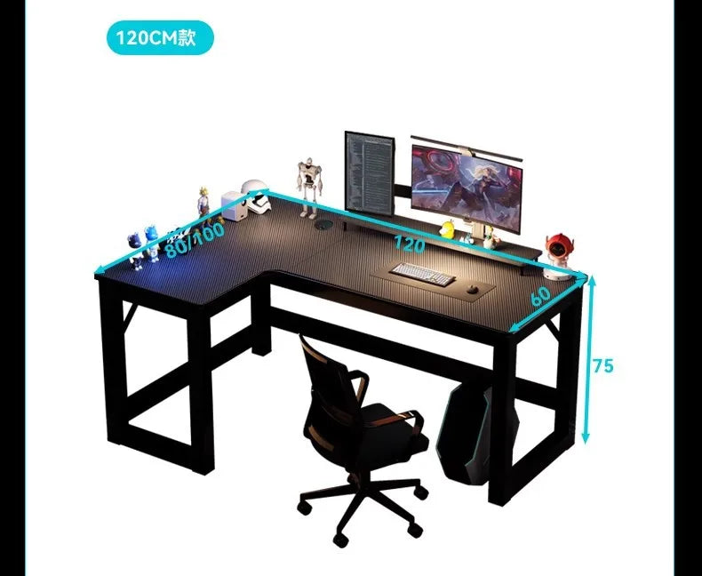 Creative Corner Computer Desks European Office Furniture Double Table Internet Cafe Gaming Desk Home Bedroom Wooden Study Table