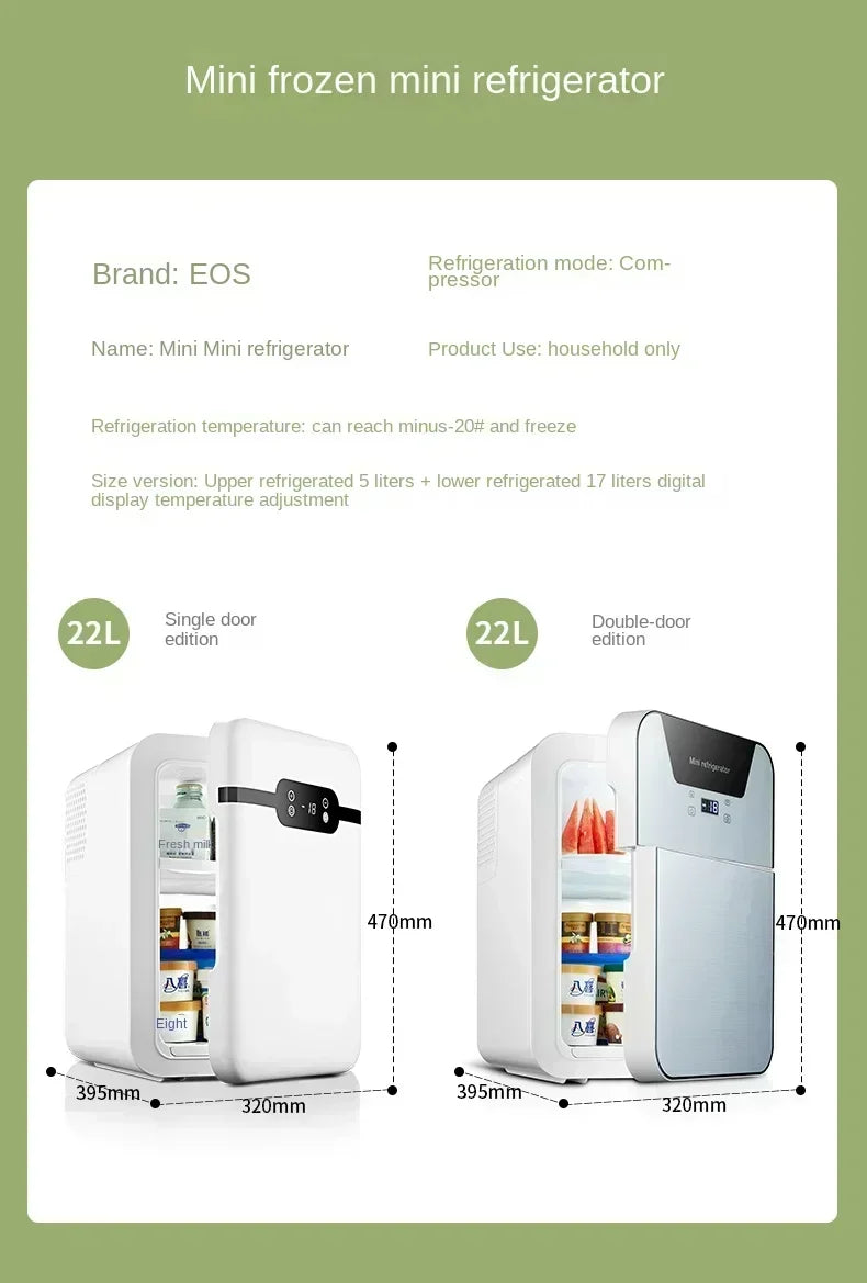 220V EOS Mini Compact Refrigerator for Bedroom, Dorm Room, Office and Travel CAB