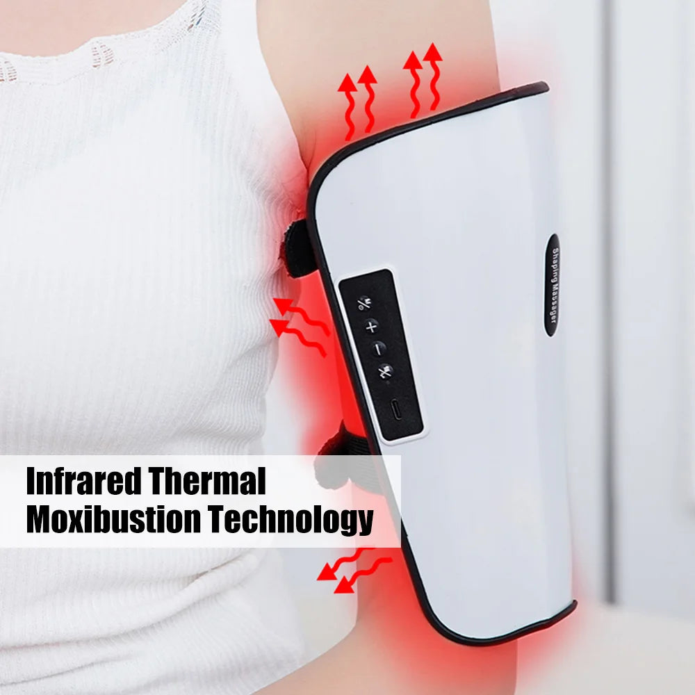 Electric Leg Adjustable Massager Warming Massage Machine Portable Ems Vibration Heating Slimming Calf Massager Usb Rechargeable
