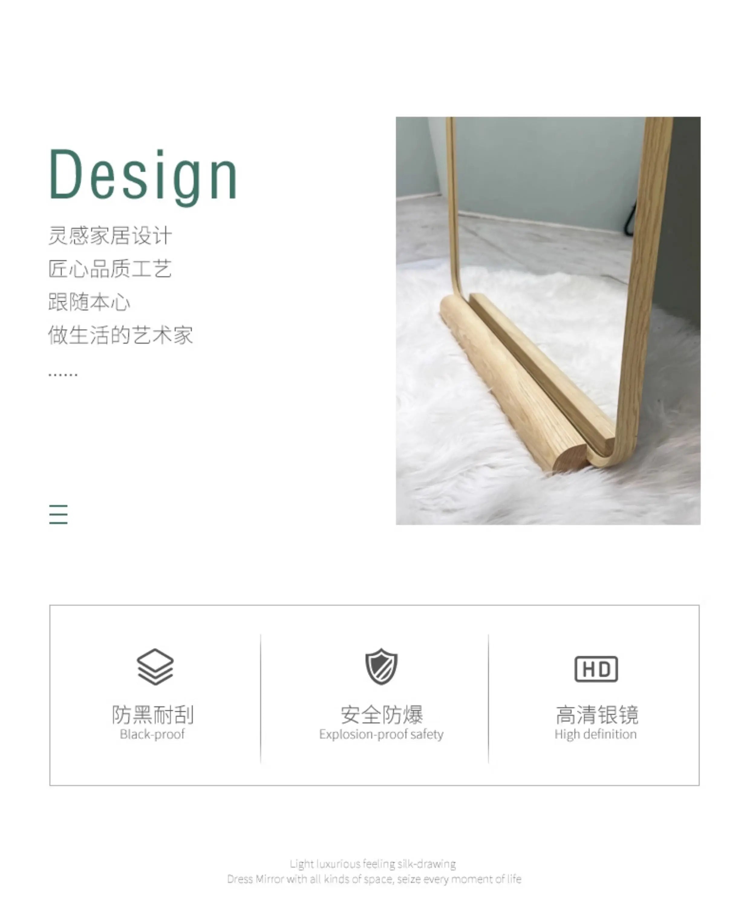 Funky Floor Mirror Standing Bathroom Bedroom Luxury Long Men Full Body Modern Mirror Decoration Espelhos Living Room Decorations