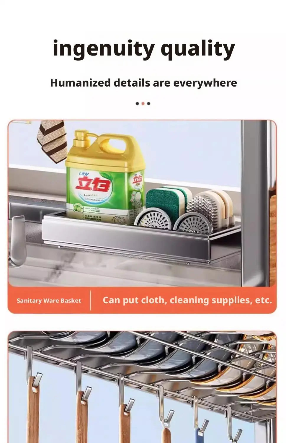 Over Sink Dish Drying Rack Stainless Steel Expandable Drain Bowl Holder Shelf Kitchen Counter Dish Storage Rack Hanger Shelves