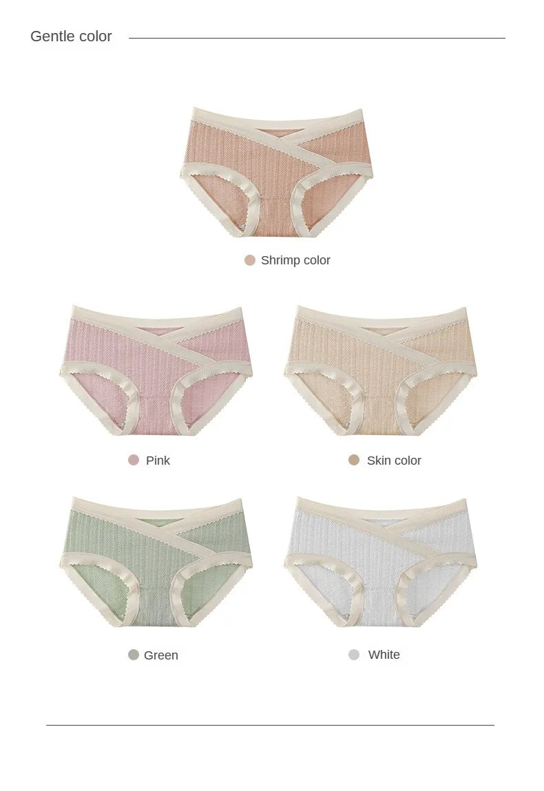 3PCS Soft Briefs V-shaped Abdominal Support Underpanties Pregnancy Childbirth Female Underwear Pregnant Woman Women's Panties