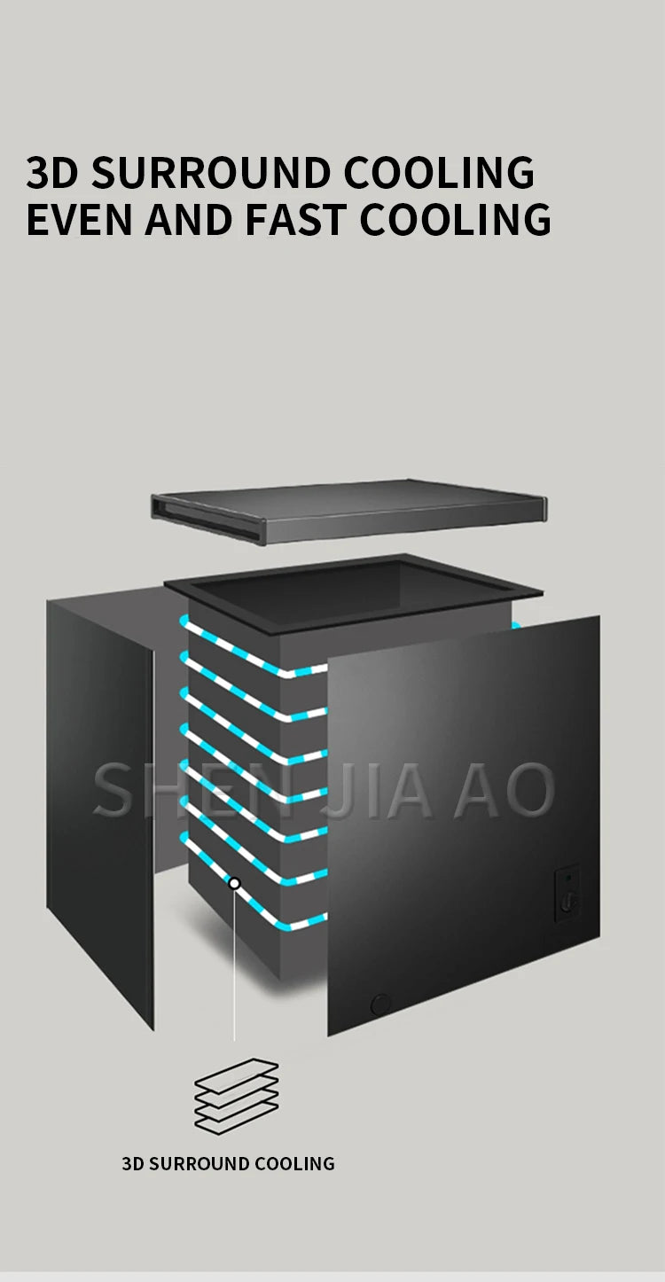 142L Household Freezer 6.8℉to -4℉with Removable Basket Free Standing Top Open Door Compact Freezer 450W Refrigerator For Home