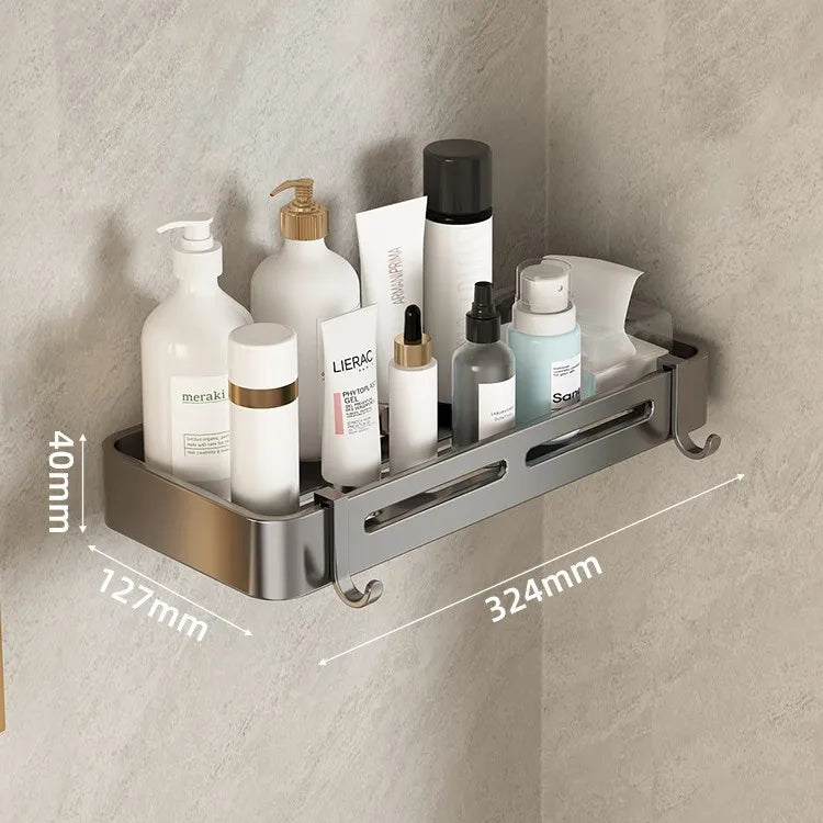 Triangular Wall-Mounted Shelf for Bathroom Or Toilet Area Rectangle Additional Balcony Storage Space for Small Bathrooms