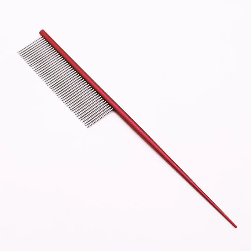 Stainless Steel Pet Flea Comb Practical Colorful Non-rust Dog Grooming Comb Dense Tooth Pet Hair Comb Cleaning
