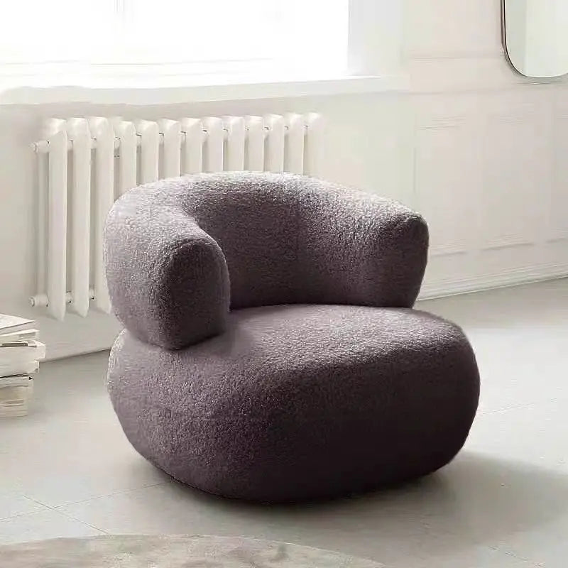 Hot Bedroom Furniture Nordic Furniture Lazy, Chair, Balcony, Sofa Chair Lamb Wool, Nordic Bedroom, Living Room, Single, Sofa, St