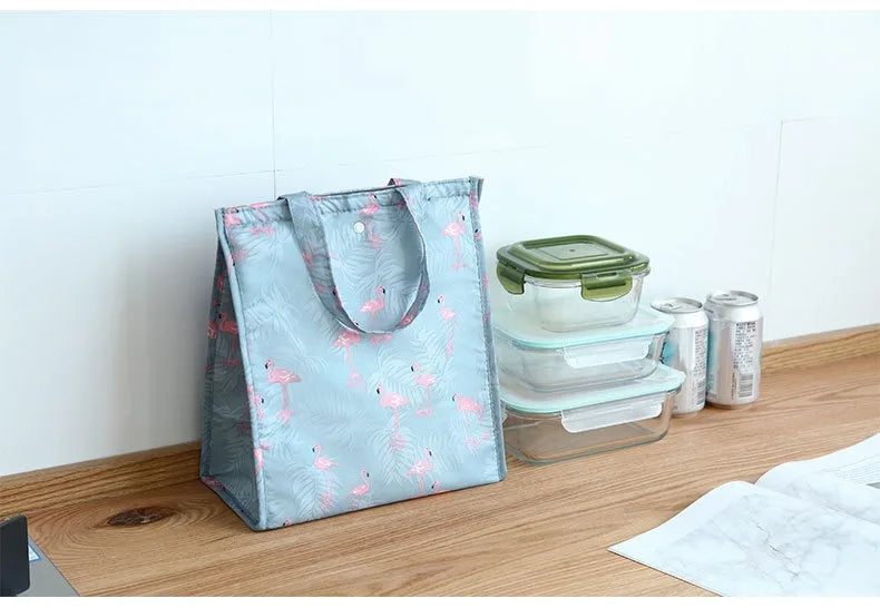 Waterproof Foldable Handheld Lunch Insulated Bag, Aluminum Foil Insulated Large-capacity Storage Lunch Box, Bento Bag
