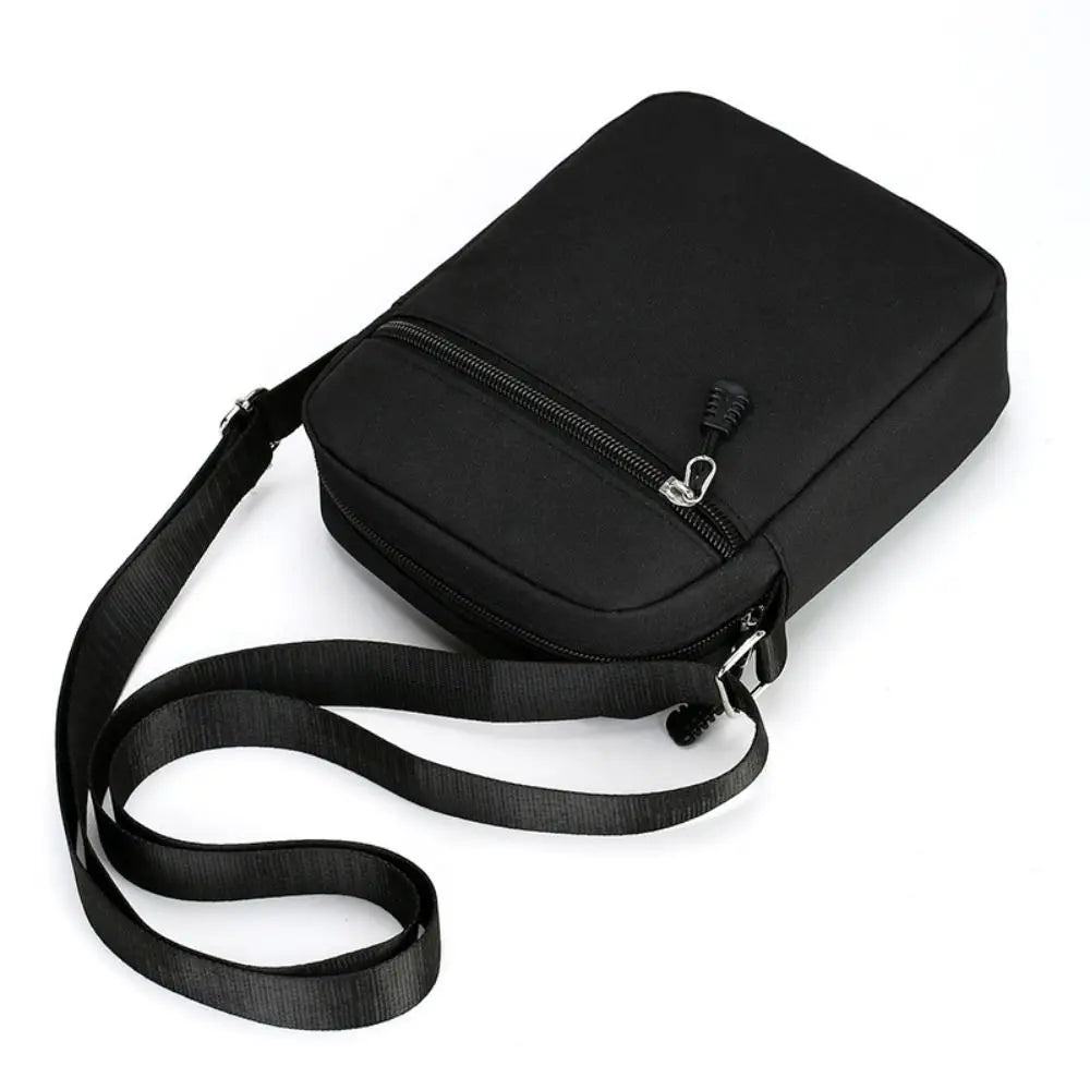 Oxford Shoulder Bag Durable Mini Black Mobile Phone Bag Waist Pack Men