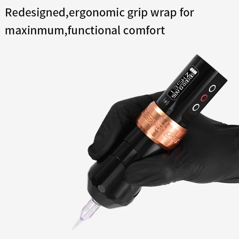New Professional Tattoo Pen Fluk Max Wireless Tattoo Machine with  2Battery Permanent LCD Display Makeup Rotary Tattoo Pen