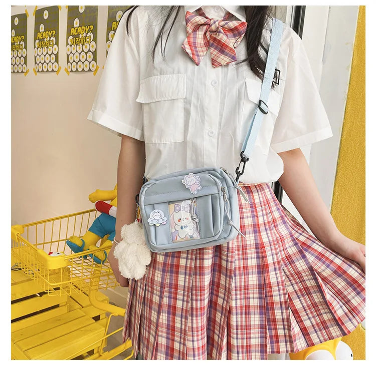 New Kawaii Bag Girls 2025 New JK Transparent Bag Small Crossbody Bag For Women Purses and Handbags Shoulder Bag Itabag Bolso