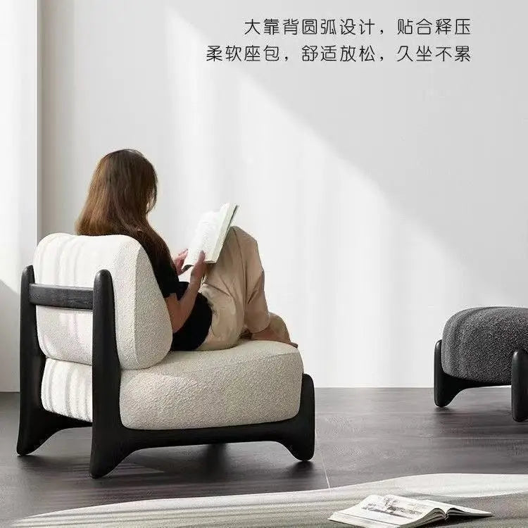 Cream Wind, Stool, Living Room, Balcony Bedroom, Chair Bed and Breakfast, Lazy Sofa Internet Celebrity Leisure Chair Sofa Chair