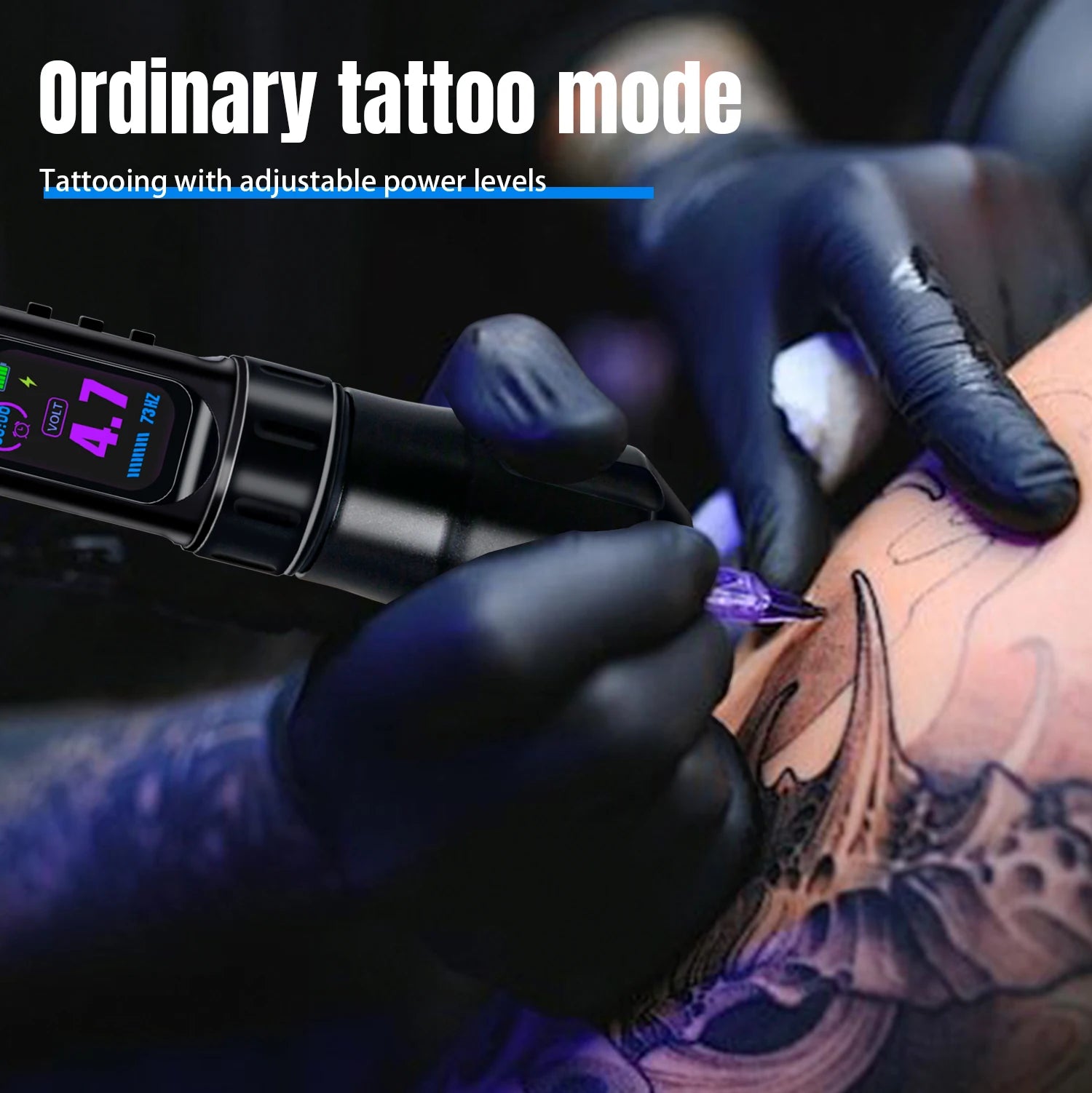 KVM Wireless Tattoo Pen Kit Tattoo Gun Kit Dual Mode Direct Drive IPS Screen Timer Function Battery 1800mAh Tattoo Machine Kit