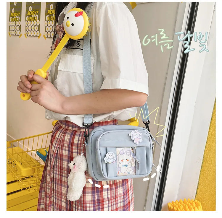 New Kawaii Bag Girls 2025 New JK Transparent Bag Small Crossbody Bag For Women Purses and Handbags Shoulder Bag Itabag Bolso