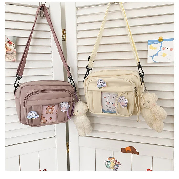 New Kawaii Bag Girls 2025 New JK Transparent Bag Small Crossbody Bag For Women Purses and Handbags Shoulder Bag Itabag Bolso