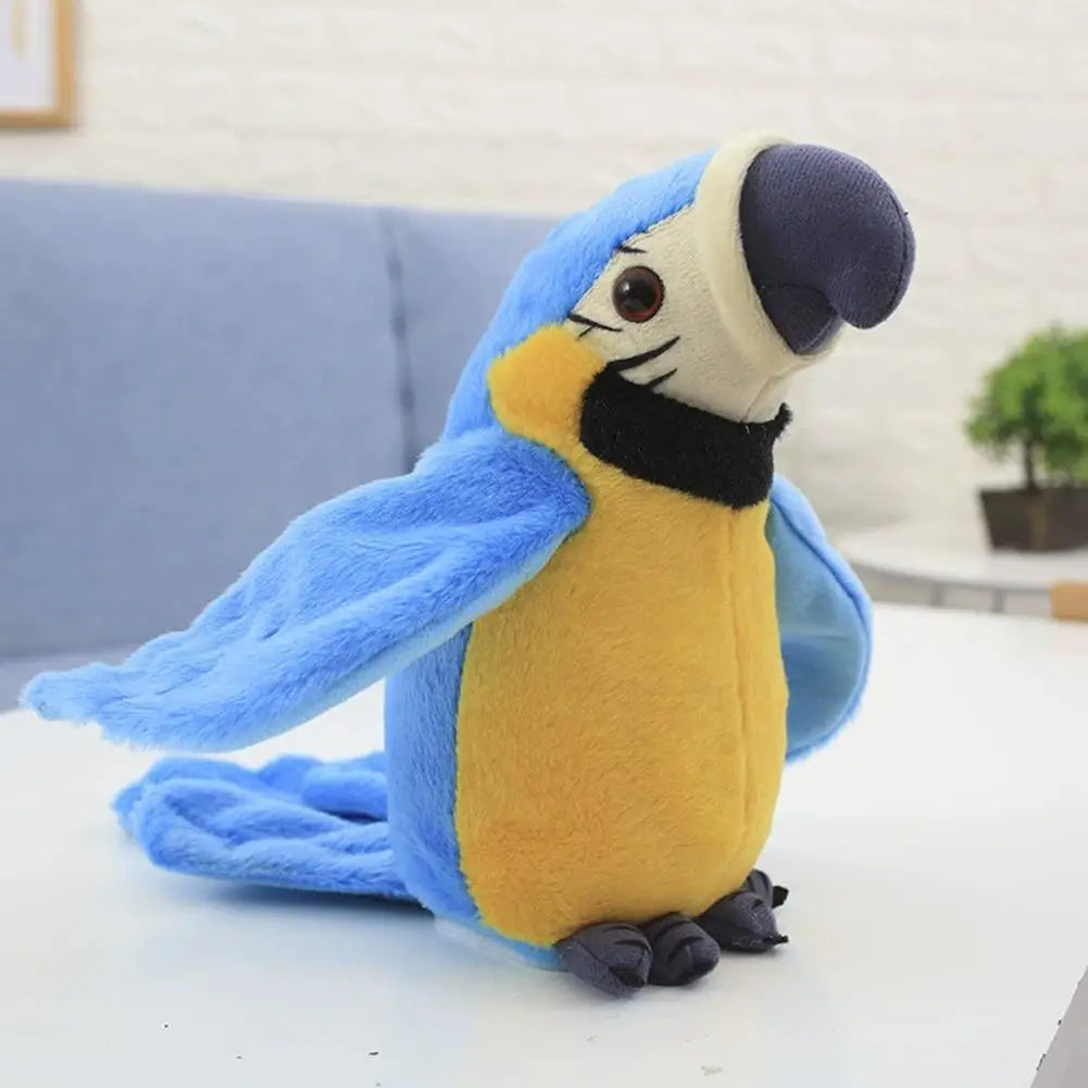 Talking Macaw Parrot Repeat What You Say Stuffed Animal Plush Toy Electronic Record Animated Bird Speaking Parrot Pet Plush Toys